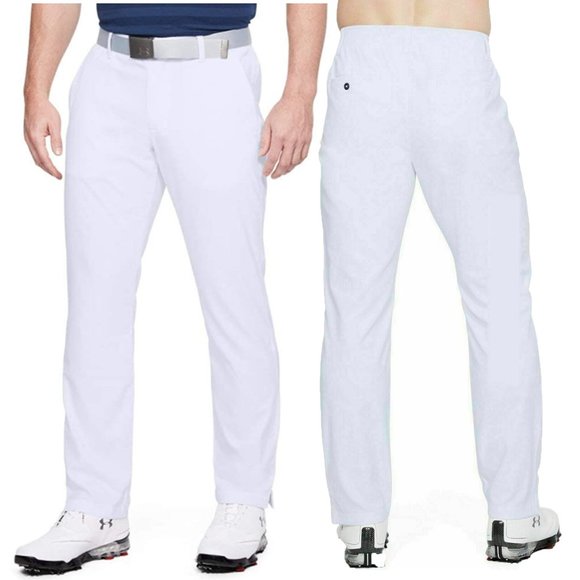 Under Armour UA Showdown Straight Golf Pants White 1309545-100 Trouser Golfer - Picture 2 of 3